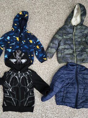 Toddler Boy Clothes Size 2T Bundle of Jackets, Sweaters, Hoodies